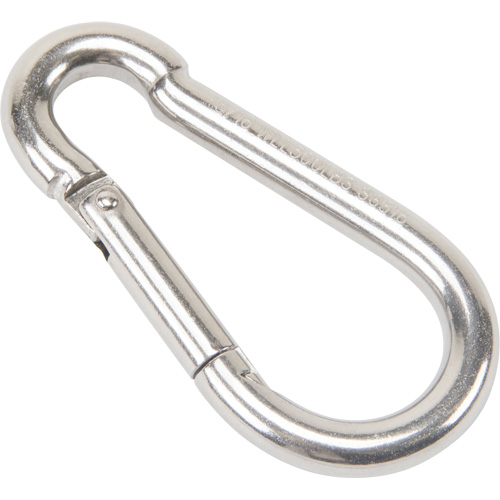 Stainless Steel Snap Hook, 500 lbs (0.25 tons) Working Load Limit, 5/16" Size, 1/2" Eye Sécurité Médic
