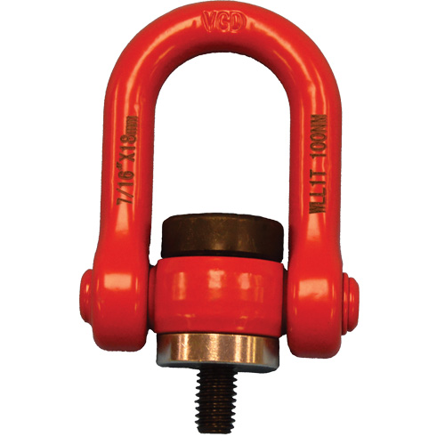 Anneau de levage pivotant VQ pour palan, 1/4", Longueur du filetage 12 mm, Acier alli&eacute; Sécurité Médic