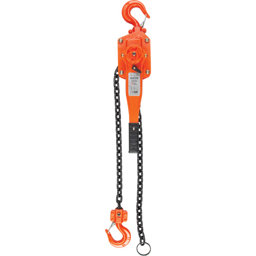 Lever Hoist, 10' Lift, 1500 lbs. (0.75 tons) Capacity, Alloy Steel Chain Sécurité Médic