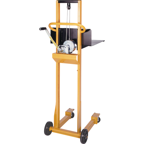 Empileur &agrave; plateforme Easy-Lift, M&eacute;canisme Treuil manuel, Capacit&eacute; de 500 lb, Levage max de 52" Sécurité Médic