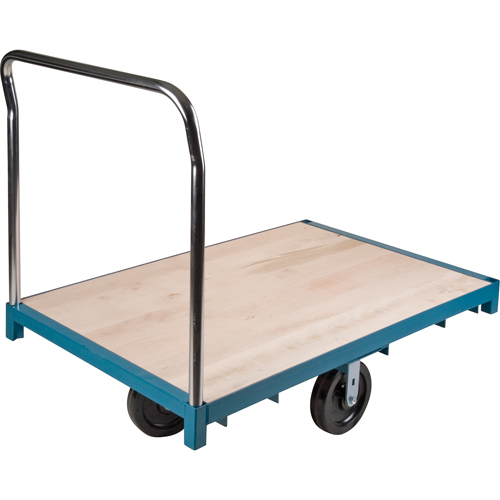 Chariot &agrave; plateforme robuste, 60" lo x 30" la, Capacit&eacute; de 2500 lb, Roues en Nylon Sécurité Médic