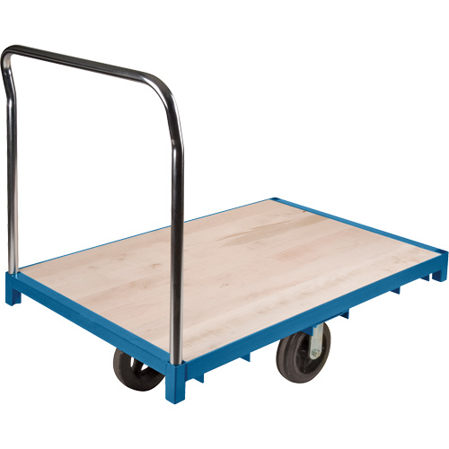 Chariot &agrave; plateforme robuste, 48" lo x 24" la x Capacit&eacute; 2000 lb, Roues en Caoutchouc Sécurité Médic