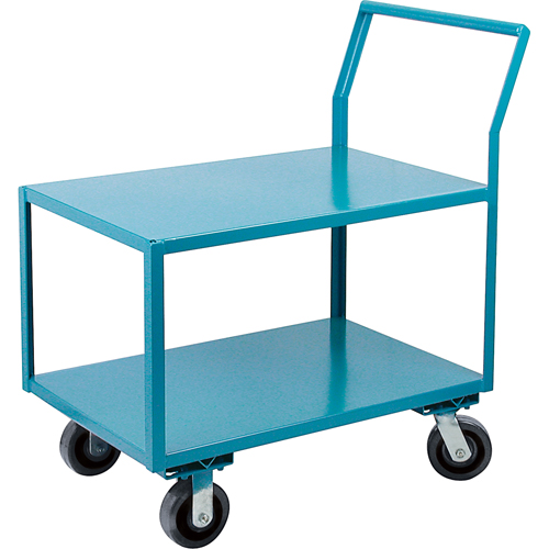 Heavy-Duty Low Profile Shop Carts, 2 Tiers, 18" W x 30" D x 41" H, 2400 lbs. Cap. Sécurité Médic