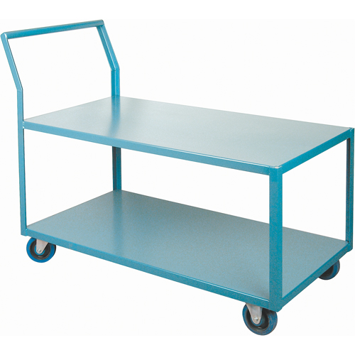 Chariots Surbaiss&eacute;s Robustes, 2 niveaux, 24" la x 48" p x 40" h, 1200 lb Cap Sécurité Médic