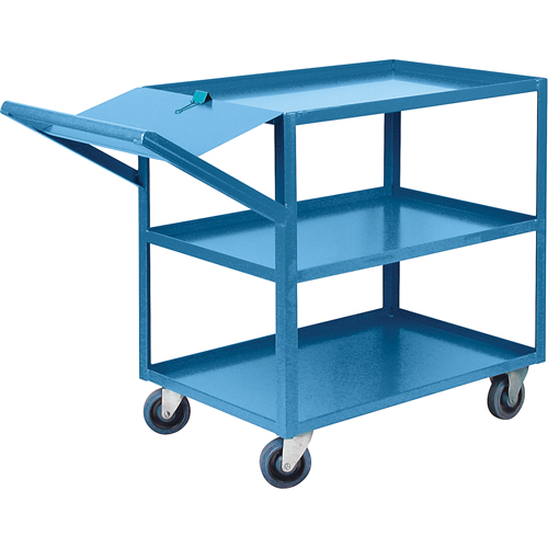 Chariots &agrave; cueillette, 36" h x 24" la x 52" p, 3 Tablettes, Capacit&eacute; 1200 lb Sécurité Médic