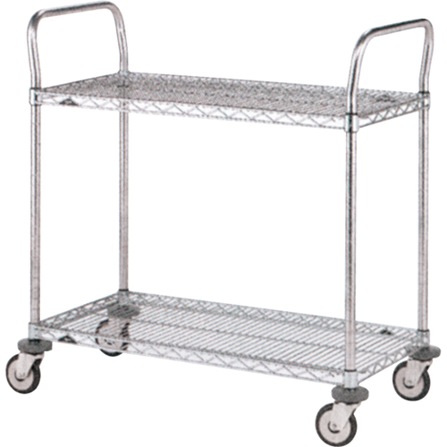 Chariots utilitaires standards, Acier inoxydable, 24" x 39" x 24", Capacit&eacute; 500 lb Sécurité Médic