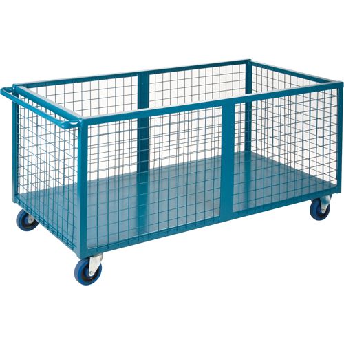 Caisson en treillis m&eacute;tallique, Acier, 75" lo x 30" la x 31,5" h, Volume 30 pi³, Capacit&eacute; 1200 lb Sécurité Médic