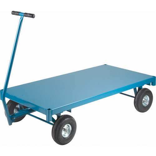 Chariots &agrave; plateforme - Chariots wagon ergonomiques &agrave; plateforme, 30" la x 60" la x Capacit&eacute; 1000 lb Sécurité Médic