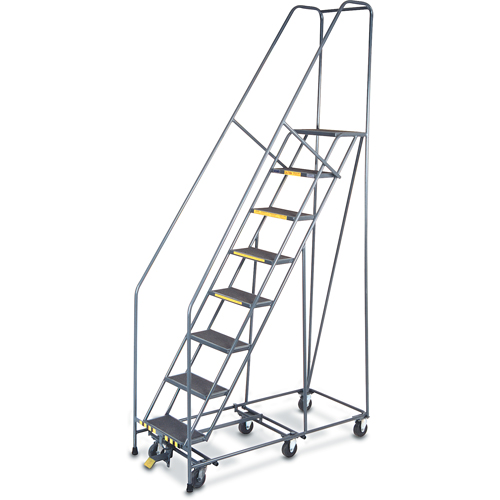All Directional Ladders, 8 Steps, 16" Step Width, 80" Platform Height, Steel Sécurité Médic