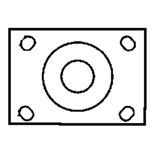 Total Locking Caster, Swivel with Brake, 6" (152.4 mm), Rubber, 450 lbs. (204 kg.) Sécurité Médic