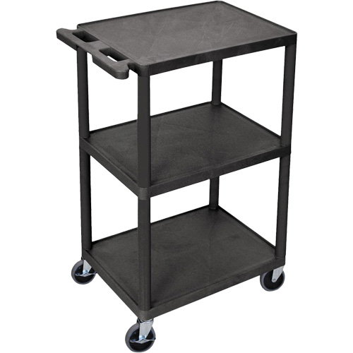 Utility Cart, 3 Tiers, 18" x 40" x 24", 400 lbs. Capacity Sécurité Médic