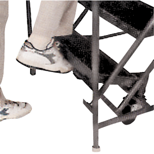 Slope Rolling Ladder, 9 Steps, Anti-Skid, 50° Incline, 90" High Sécurité Médic