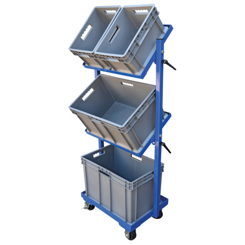 Stock Cart, Steel, 30-11/16" W x 19-1/4" D, 3 Shelves, 300 lbs. Capacity Sécurité Médic