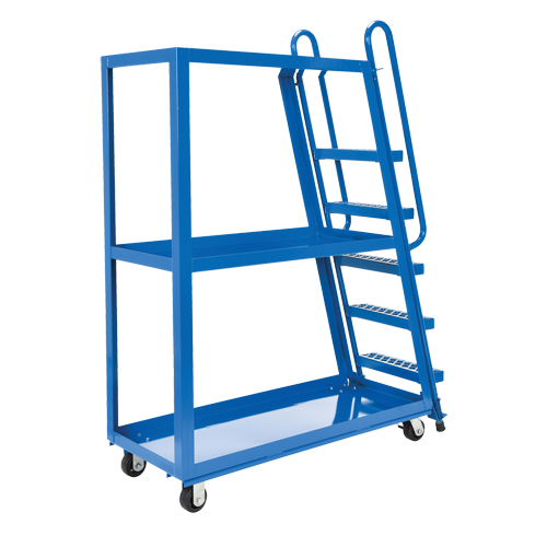 Stock Picking Cart, Steel, 21-7/8" W x 56-1/8" D, 3 Shelves, 1000 lbs. Capacity Sécurité Médic
