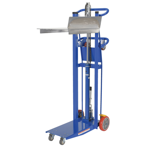 Gerbeur &agrave; plateforme hydraulique, M&eacute;canisme Pompe au pied, Capacit&eacute; de 750 lb, Levage max de 52" Sécurité Médic