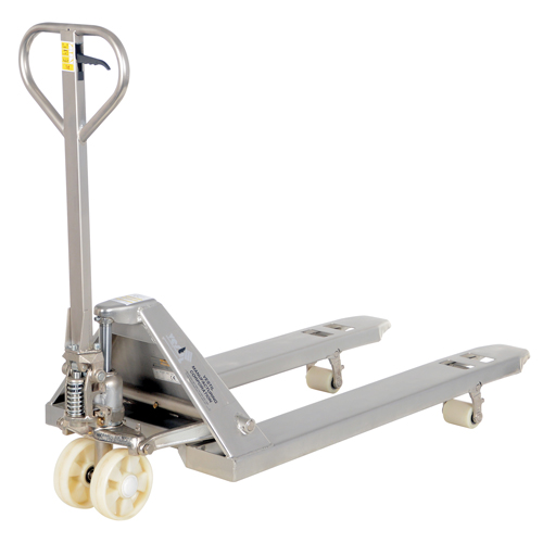 Transpalette, Acier inoxydable, 48" lo x 27" la, Capacit&eacute; 5500 lb Sécurité Médic