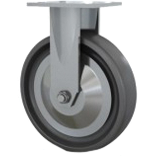 Roulette robuste, Fixe, 8" (203,2 mm), Elastom&egrave;re dur, 1000 lb (453,6 kg) Sécurité Médic