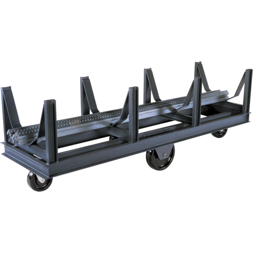 Chariot &agrave; berceaux, 96" lo x 28" la x 29" h, Capacit&eacute; de 10 000 lb, Roue Ph&eacute;nolique Sécurité Médic