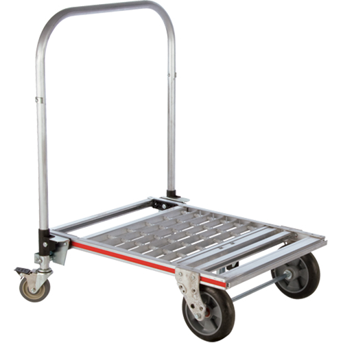 Chariot &agrave; plateforme repliable &agrave; quatre roues, Aluminium, 750 lb, 31" lo x 23-1/4" la, Hauteur 39" Sécurité Médic