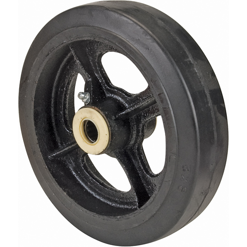 Rubber Wheels, 8" (203 mm) Dia. x 2" (51 mm) W, 600 lbs. (272 kg.) Capacity Sécurité Médic