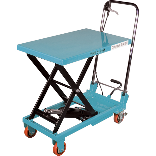 Heavy-Duty Hydraulic Scissor Lift Table, 27-1/2" L x 17-3/4" W, Steel, 330 lbs. Capacity Sécurité Médic