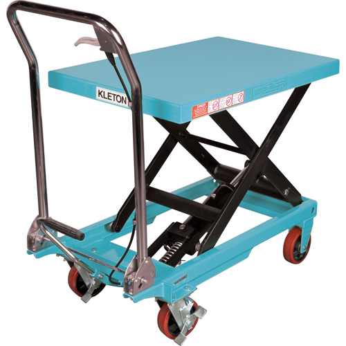 Table &eacute;l&eacute;vatrice robuste &agrave; ciseaux hydraulique, 32" lo x 19-3/4" la, Acier, Capacit&eacute; 660 lb Sécurité Médic