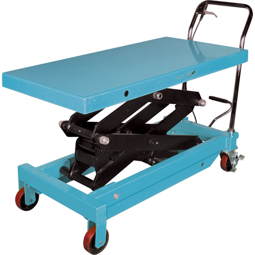 Table &eacute;l&eacute;vatrice robuste &agrave; ciseaux hydraulique, 48" lo x 24" la, Acier, Capacit&eacute; 1545 lb Sécurité Médic