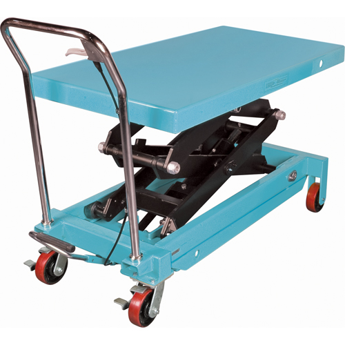 Table &eacute;l&eacute;vatrice robuste &agrave; ciseaux hydraulique, 48" lo x 24" la, Acier, Capacit&eacute; 1545 lb Sécurité Médic