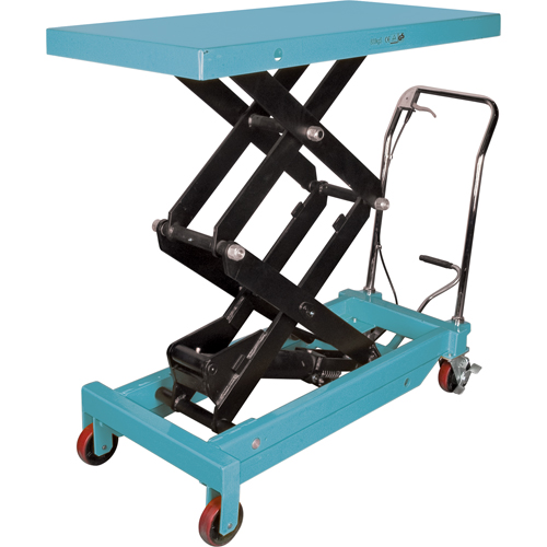 Table &eacute;l&eacute;vatrice robuste &agrave; ciseaux hydraulique, 48" lo x 24" la, Acier, Capacit&eacute; 1545 lb Sécurité Médic