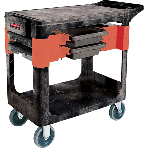 Maintenance Tool Cart, 2 Drawers, 38" L x 19-1/4" W x 33-3/8" H, Black Sécurité Médic