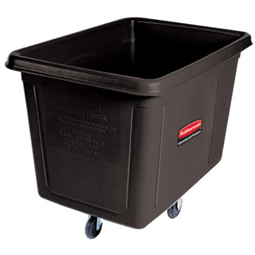 Chariot cubique, Plastique recycl&eacute; noir, 38" lo x 26" la x 28" h, Volume 8 pi³, Capacit&eacute; 300 lb Sécurité Médic