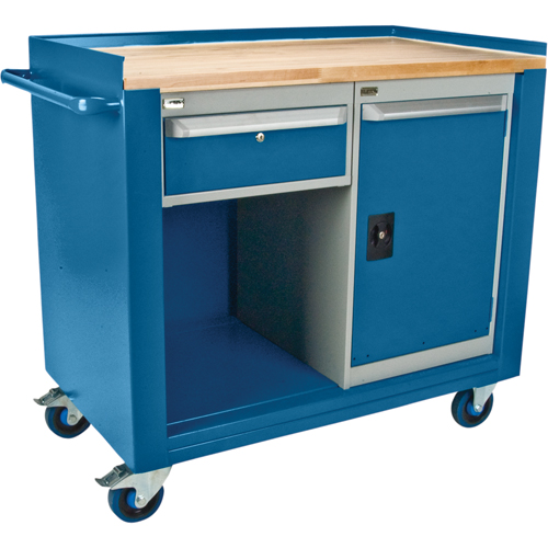 Industrial Duty Mobile Service Workbenches, Wood Surface Sécurité Médic