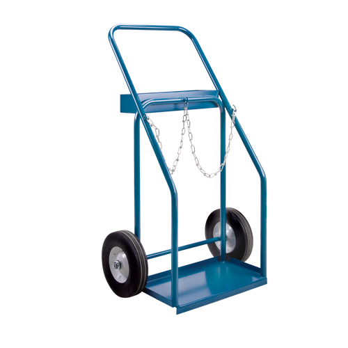 Gas Cylinder Carts, Semi-Pneumatic Wheels, 19" W x 10" L Base, 1000 lbs. Sécurité Médic