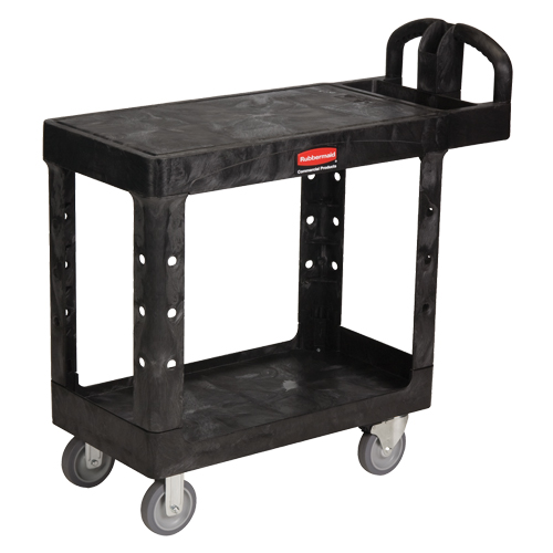 Flat Shelf Heavy Duty Utility Cart - 4505-00, 2 Tiers, 17-1/4" x 38-1/10" x 38-1/2", 500 lbs. Capacity Sécurité Médic