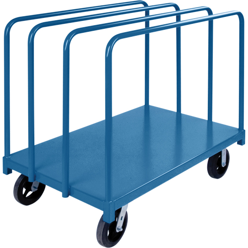 Chariot robuste pour transport de panneaux avec rails &agrave; palier unique, 48" x 30" x 45", Capacit&eacute; 2000 lb Sécurité Médic