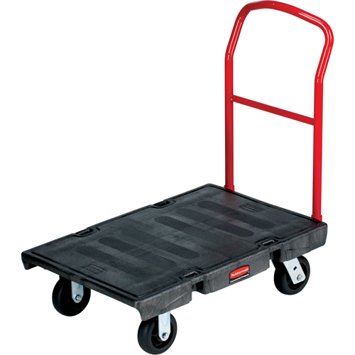 Chariot &agrave; plateforme robuste, 36" lo x 24" la, 1000 lb cap, Roues Caoutchouc Sécurité Médic