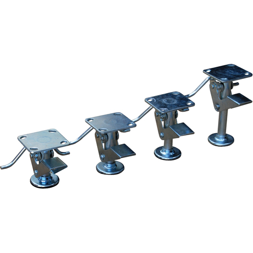 Floor Lock Brakes - Standard Duty, 7-23/32" Extended Height, 6-3/4" Retracted Height, Galvanized Sécurité Médic