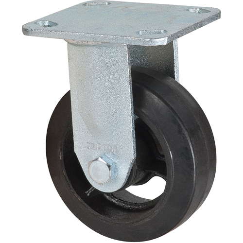 Roulette moul&eacute;, Fixe, 5" (127 mm), Caoutchouc, 440 lb (199 kg) Sécurité Médic