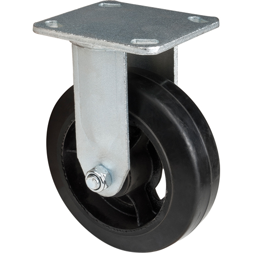 Roulette moul&eacute;, Fixe, 6" (152,4 mm), Caoutchouc, 550 lb (249 kg) Sécurité Médic