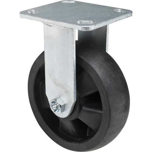 Roulettes haute temp&eacute;rature, Fixe, 6" (152,4 mm), Nylon, 880 lb (399 kg) Sécurité Médic