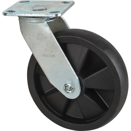 Roulettes haute temp&eacute;rature, Pivotant, 8" (203,2 mm), Nylon, 1000 lb (453 kg) Sécurité Médic