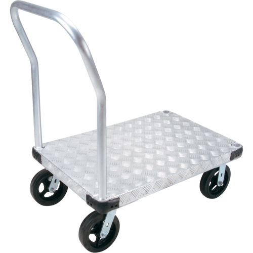 Chariots &agrave; plateforme en aluminium, 24" la x 48" lo, 2000 lb cap, Roues Caoutchouc moul&eacute; Sécurité Médic