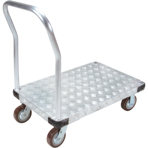 Aluminum Platform Truck, 24" W x 36" L, 3400 lbs. Cap., Polyurethane Wheels Sécurité Médic