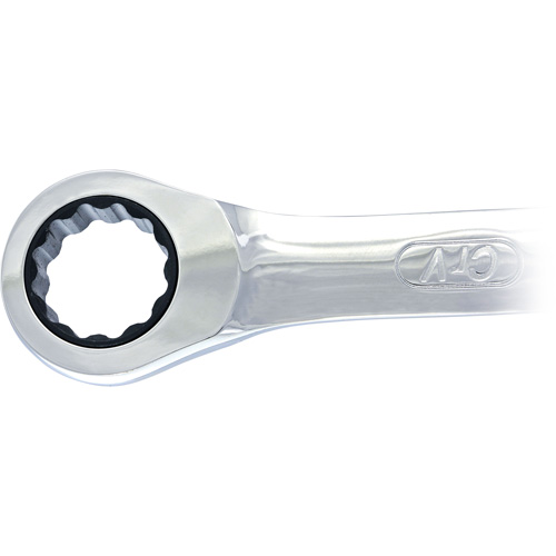 Non-Reversible Long Pattern Ratcheting Combination Wrench, 19 mm, Plain Finish Sécurité Médic