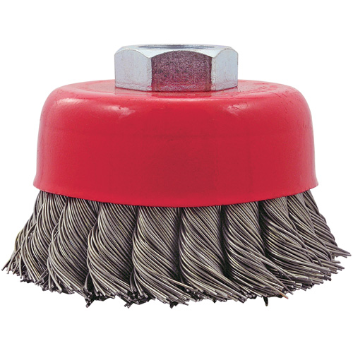 CK3201T Brosse fils nou&eacute;s torsad&eacute;s, 3" dia. x 5/8"-11 arbre Sécurité Médic