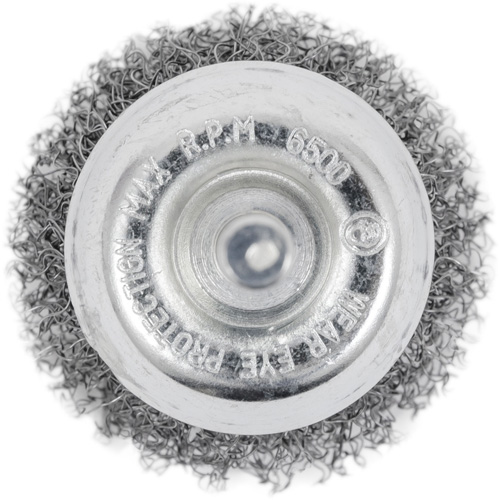 Shaft-Mounted Crimped Cup Brush Sécurité Médic