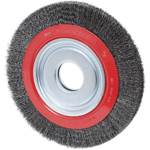 Disque &agrave; fils cr&ecirc;p&eacute;s, 8" dia., Fils 0,007", Arbre 1/2"/2"/5/8" Sécurité Médic