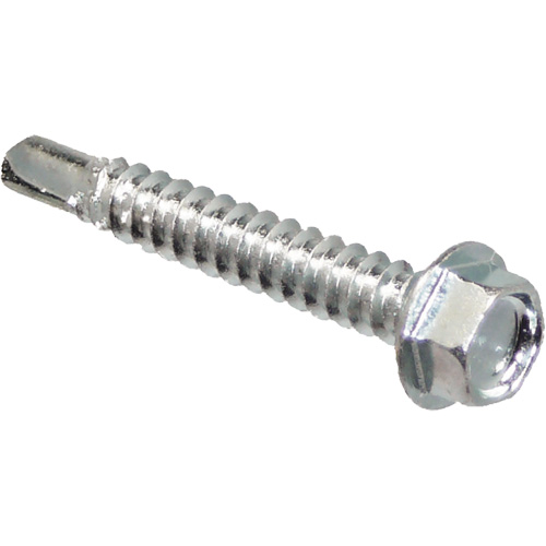 Self Drill Hex Washer, 1" x 10" L, Zinc Plated Sécurité Médic