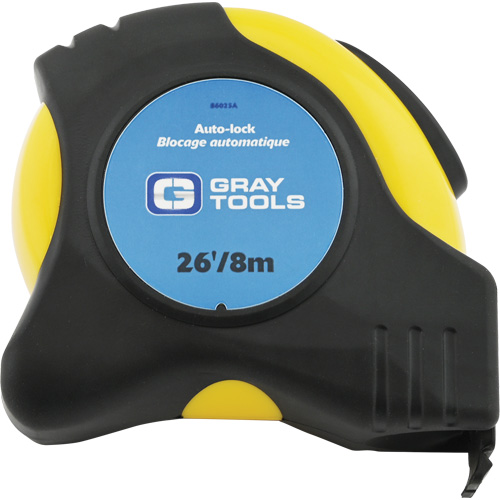 Auto-Lock Tape Measure, 1" x 26/8 m, Imperial & Metric Graduations Sécurité Médic