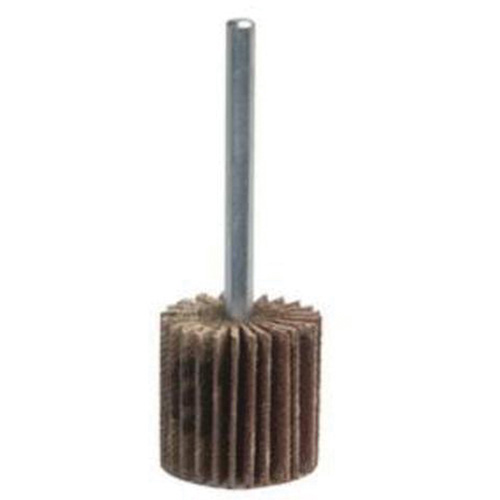 Mini Mounted Flap Wheel, Aluminum Oxide, 120 Grit, 1" x 1/2" x 1/4" Sécurité Médic